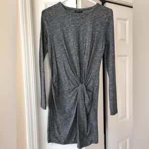 Topshop Charcoal Long Sleeve Dress